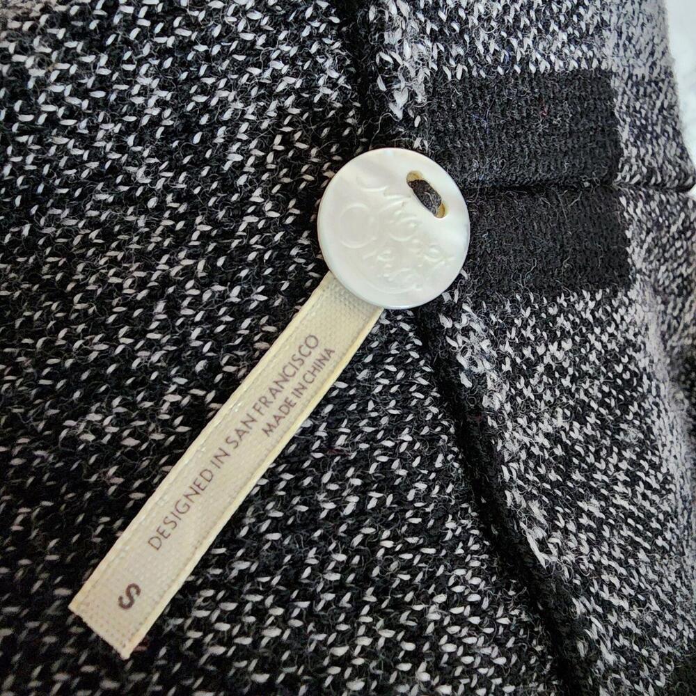 LKNW Margaret O'leary black white gray cardigan sweater Small - Picture 5 of 9